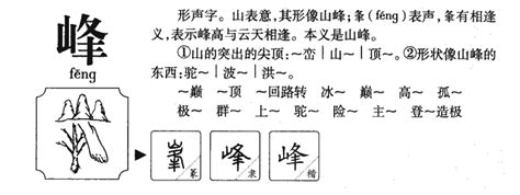 峰的意思|峰